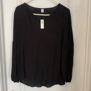 Old Navy SZ M NWT Black Flowing Blouse